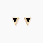 Boucles D'oreilles Puces Seymour Or Jaune Oxyde De Zirconium - Puces Femme | Marc Orian