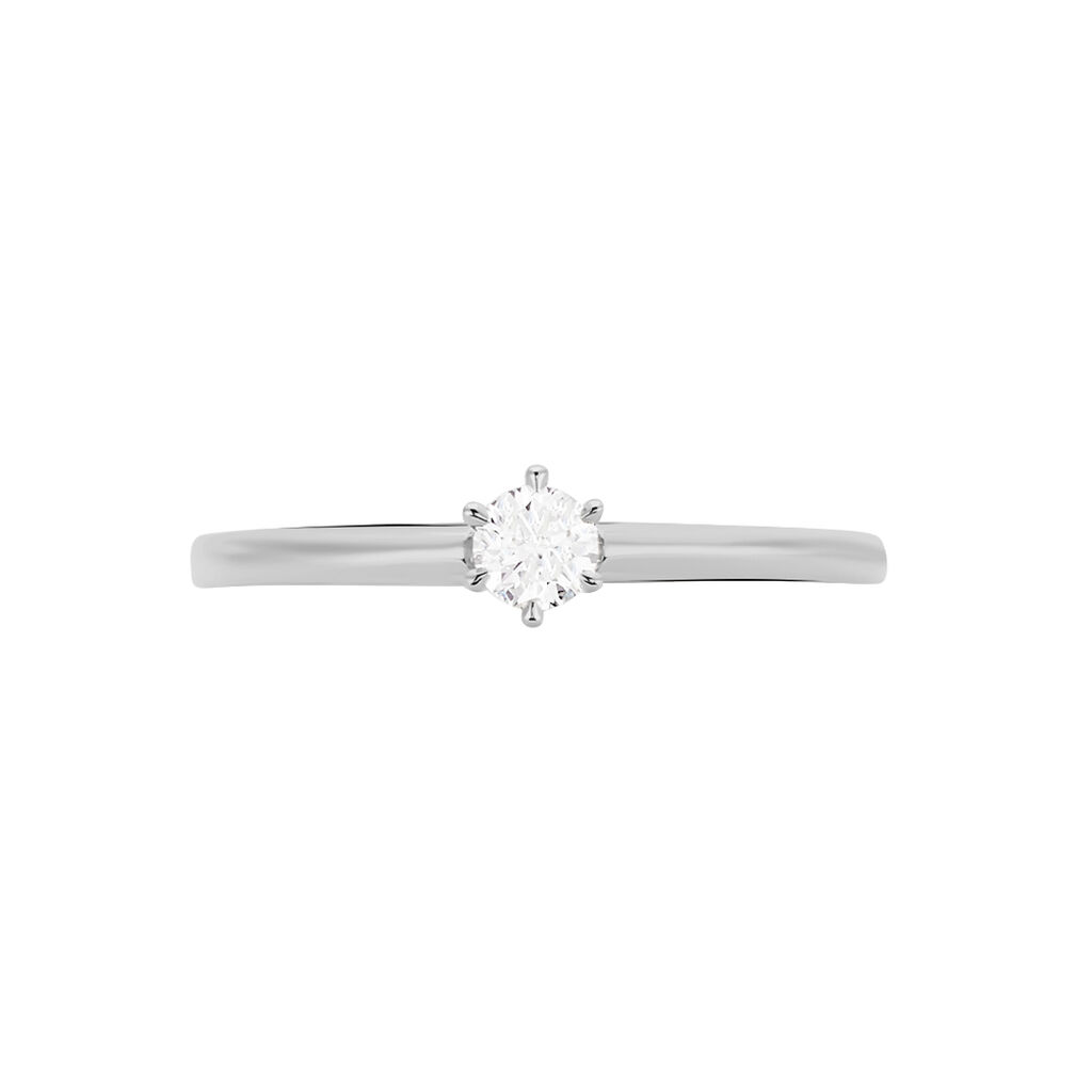 Bague Solitaire Samantha Or Blanc Diamant - Bagues Solitaire Femme | Marc Orian