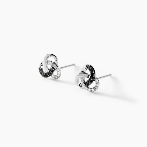 Boucles D'oreilles Puces Constellation Or Blanc Diamant - Puces Femme | Marc Orian