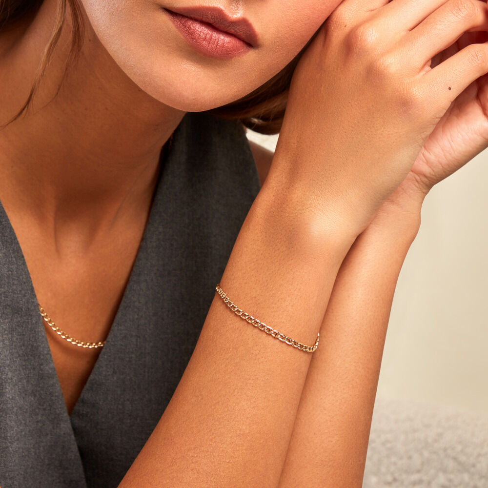 Bracelet Or Jaune Capucin Maille Marine - Bracelets mailles Femme | Marc Orian