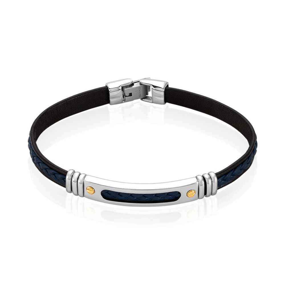 Bracelet Jourdan Cuir Bleu - Bracelets cuir Homme | Marc Orian