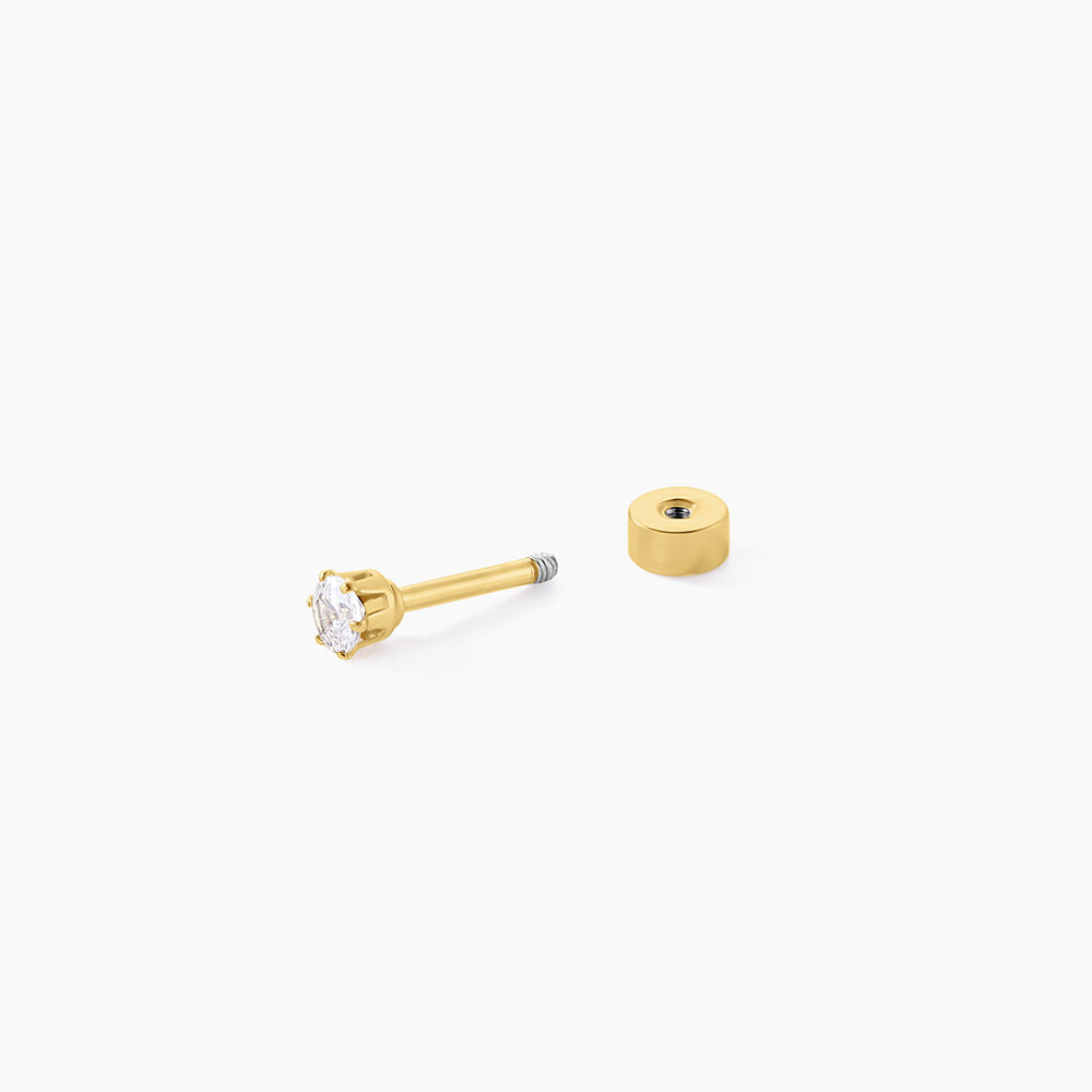 Piercing D'oreilles Unitaire Acier Dor&eacute; Piia Oxyde De Zirconium - Bijoux fantaisie Famille | Marc Orian