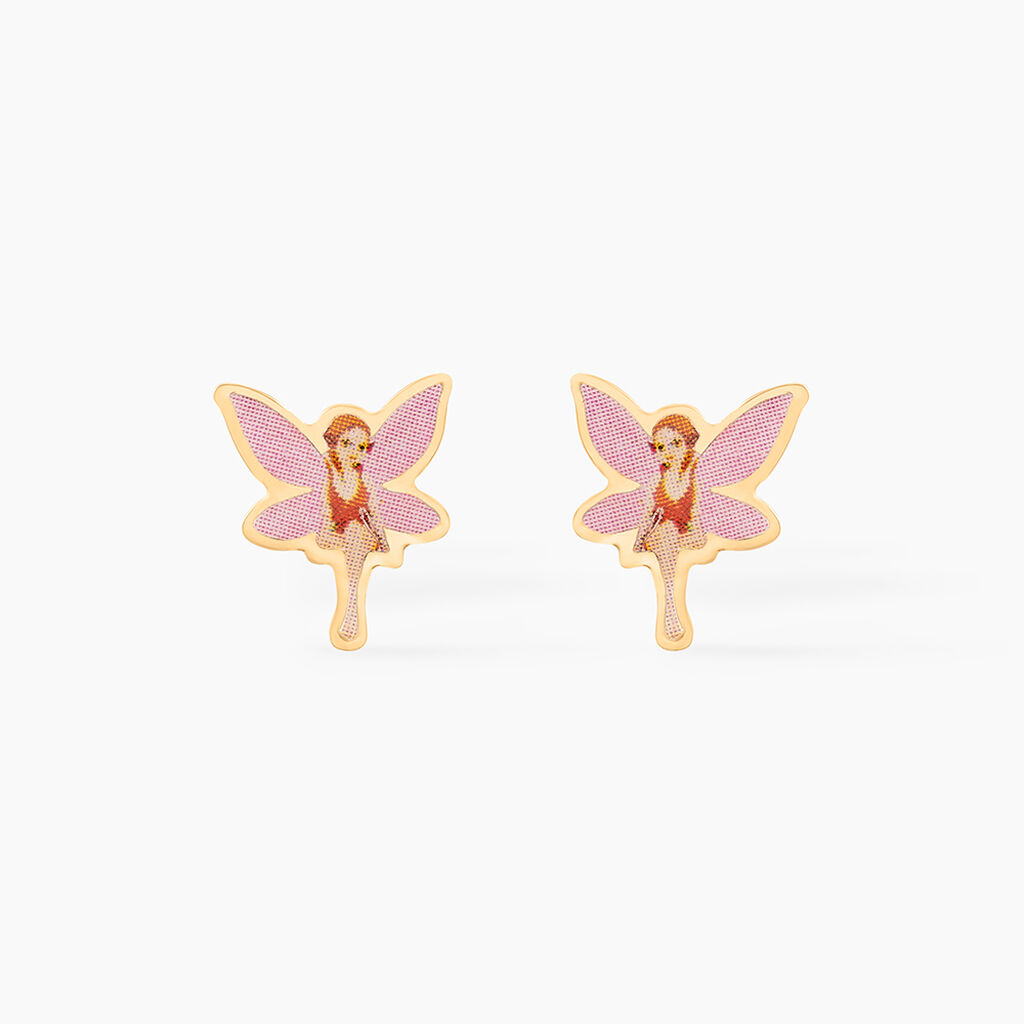 Boucles D'oreilles Puces Feerie Or Jaune - Puces Enfant | Marc Orian