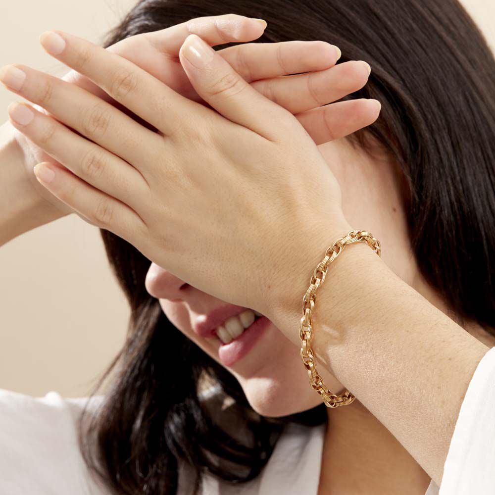 Bracelet Aaron Maille Fantaisie Or Jaune - Bracelets mailles Femme | Marc Orian