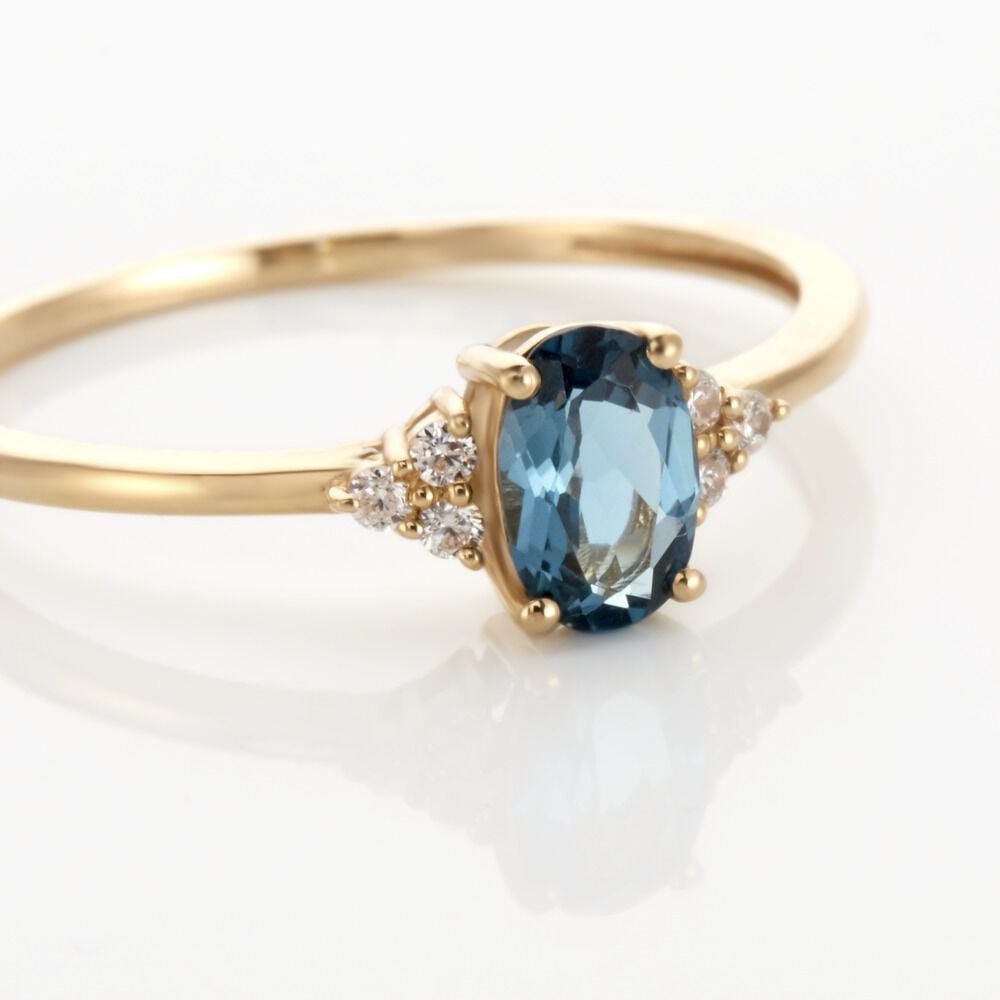 Bague Or Jaune Diapr&eacute; Topaze Et Oxydes De Zirconium - Bagues pierres fines Femme | Marc Orian