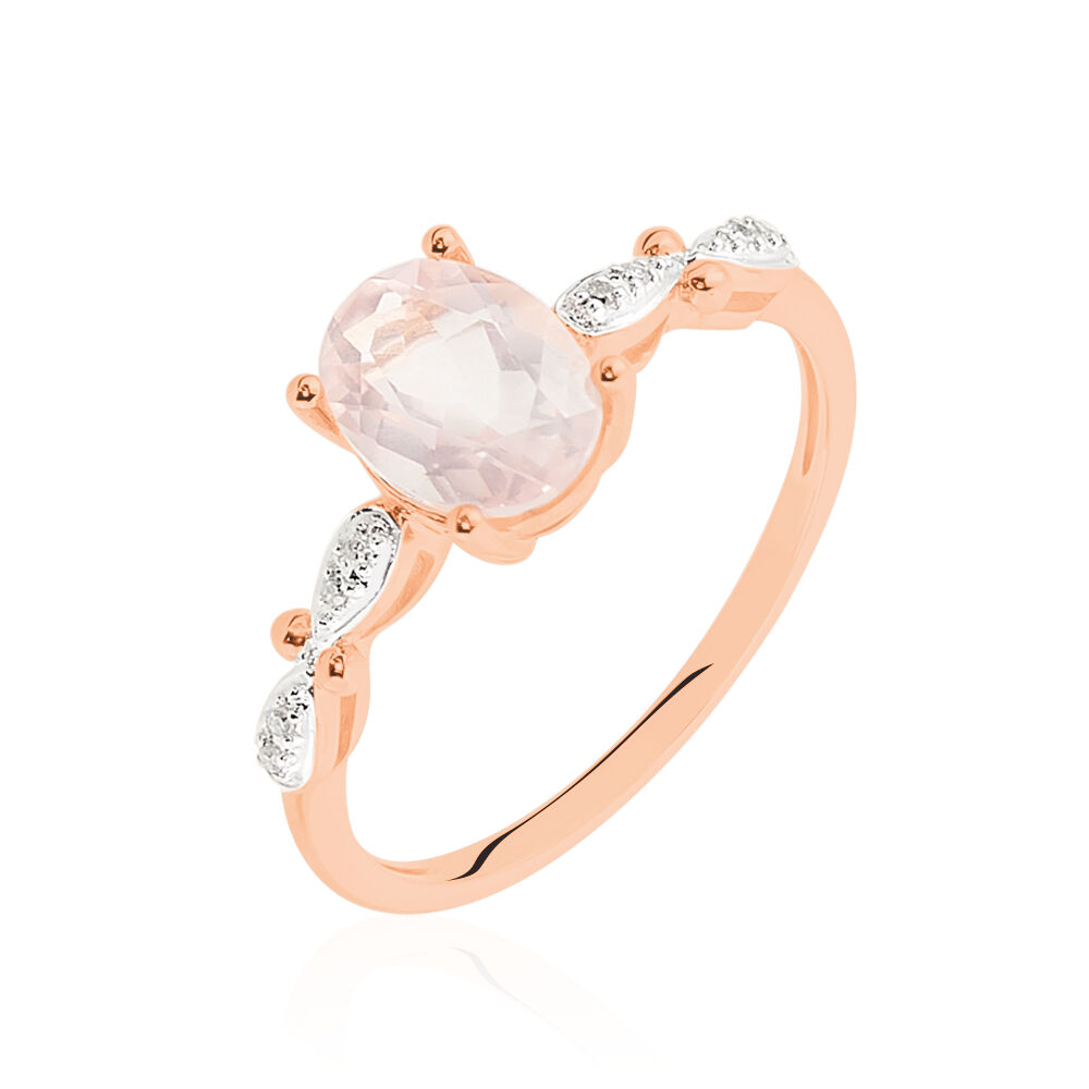 Bague or rose quartz rose clearance