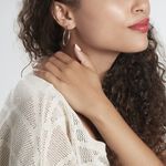 Cr&eacute;oles Argent Blanc Mila - Cr&eacute;oles Femme | Marc Orian