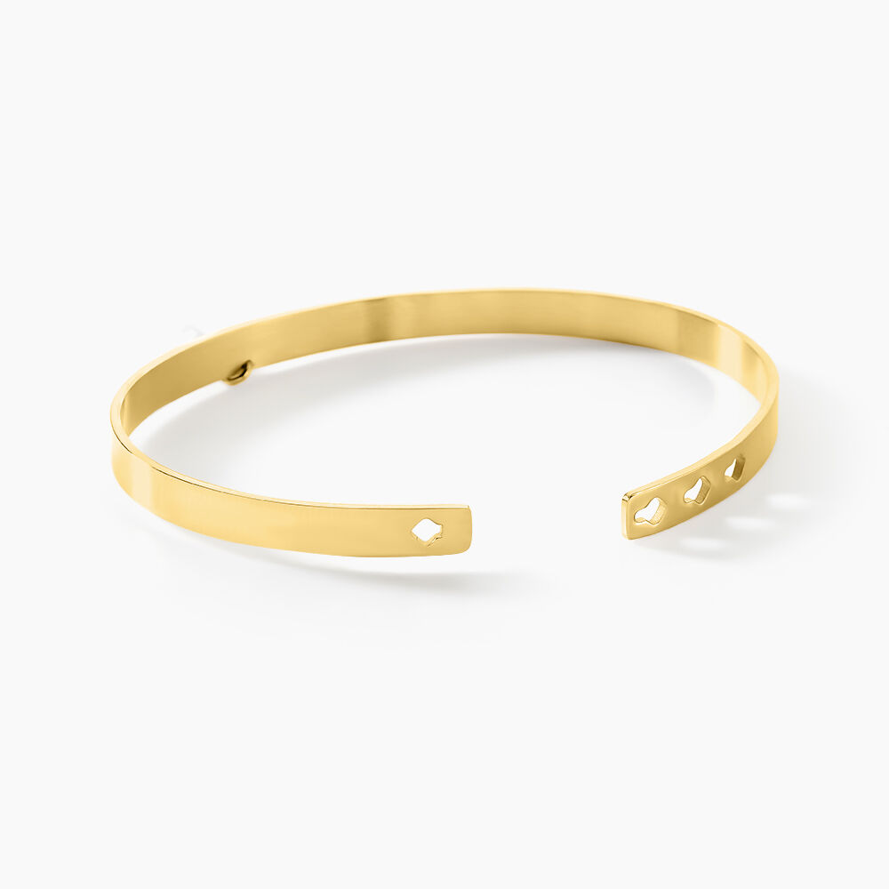 Bracelet Jonc Big Love Acier Jaune Cristal - Bracelets joncs Femme | Marc Orian