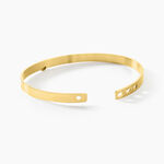 Bracelet Jonc Big Love Acier Jaune Cristal - Bracelets joncs Femme | Marc Orian