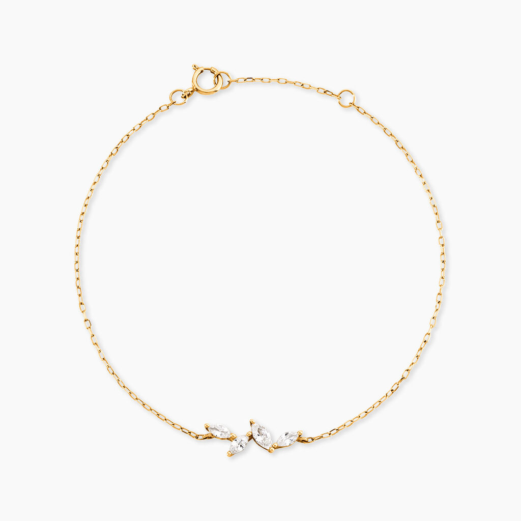 Bracelet Madelia Or Jaune Oxyde De Zirconium - Bracelets cha&icirc;nes Femme | Marc Orian