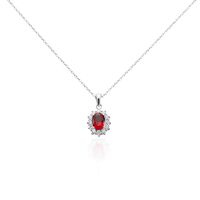 Collier Perez 2 Argent Blanc Oxyde De Zirconium