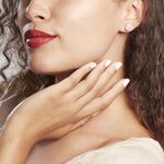 Boucles D'oreilles Puces Sylla Argent Blanc Oxyde De Zirconium - Puces Femme | Marc Orian