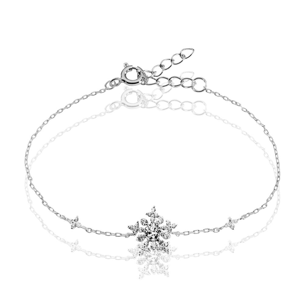Bracelet Gulten Argent Blanc Oxyde De Zirconium - Bracelets chaînes Femme | Marc Orian