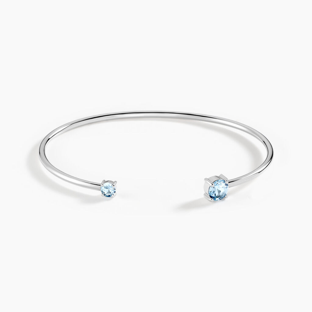 Bracelet Jonc Rio Argent Blanc Oxyde De Zirconium - Bracelets joncs Femme | Marc Orian