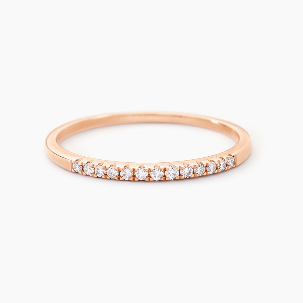 Alliance Pristina Or Rose Diamant - Alliances avec pierres Femme | Marc Orian