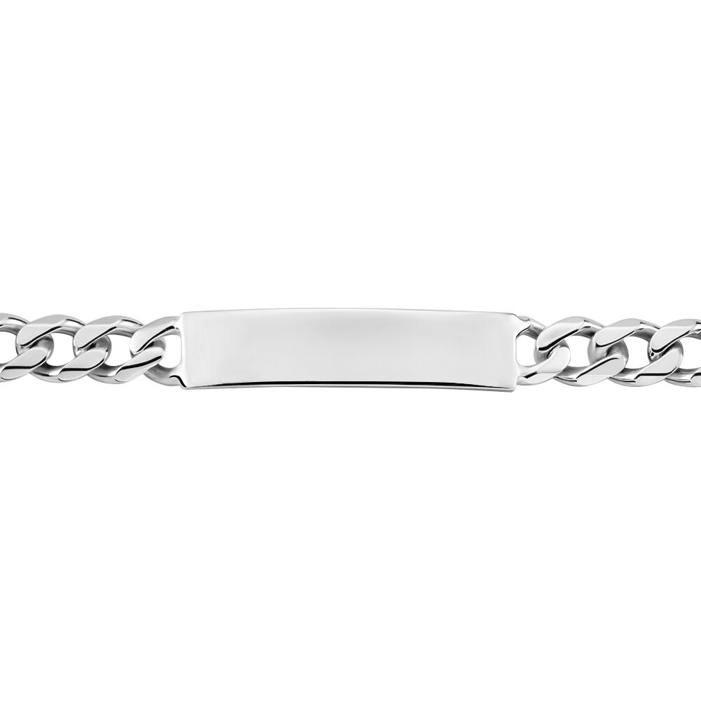 Bracelet Identité Casper Argent Blanc - Gourmettes Homme | Marc Orian