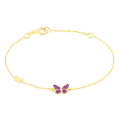 Bracelet Silia Papillon Or Jaune - Bracelets chaînes Enfant | Marc Orian