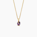 Pendentif Prudencia Argent Dor&eacute; A L'Or 750/1000 Am&eacute;thyste - Bijoux fantaisie Femme | Marc Orian