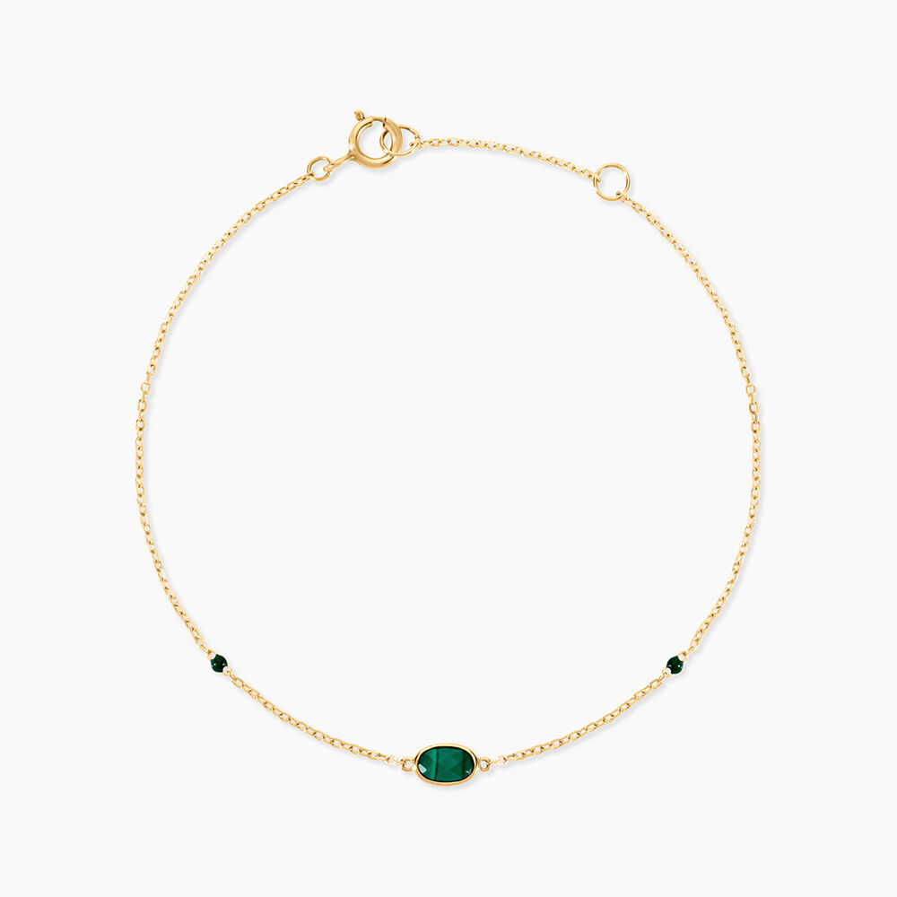 Bracelet Kakalina Or Jaune Malachite - Bracelets chaînes Femme | Marc Orian