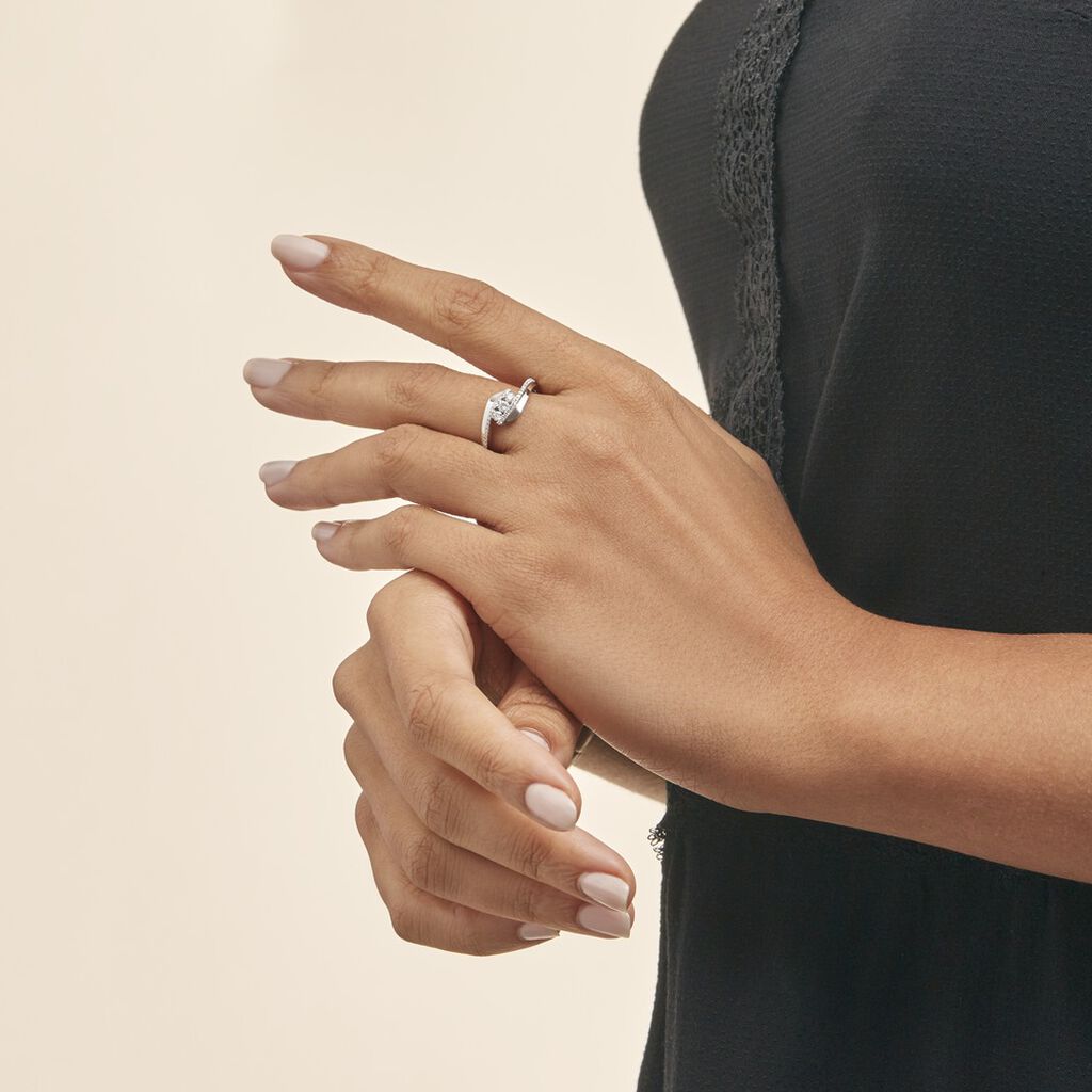 Bague Barbara Or Blanc Diamant - Bagues fiançailles Femme | Marc Orian