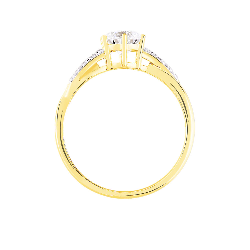 Bague Filipa Or Bicolore Oxyde De Zirconium - Solitaires Femme | Marc Orian