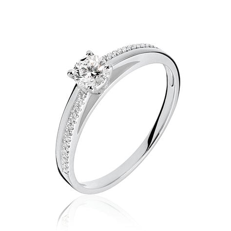Bague Solitaire Alexandra Or Blanc Diamant - Solitaires Femme | Marc Orian