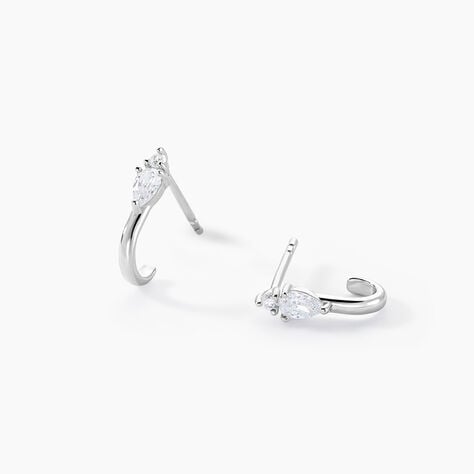 Créoles Desert Argent Blanc Oxyde De Zirconium - Créoles Femme | Marc Orian