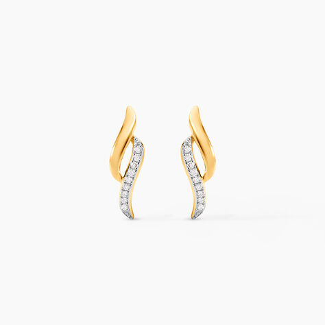 Boucles D'oreilles Puces Callum Or Jaune Diamant - Pendantes Femme | Marc Orian
