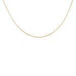 Cha&icirc;ne Norma Maille Queue De Souris Plaque Or Jaune - Colliers fantaisie Femme | Marc Orian