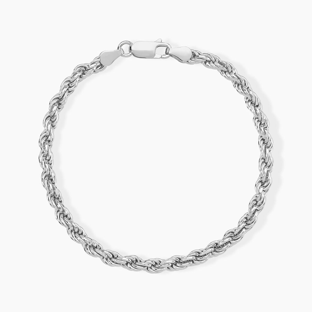 Bracelet Cacilda Maille Corde Argent Blanc - Bracelets mailles Femme | Marc Orian