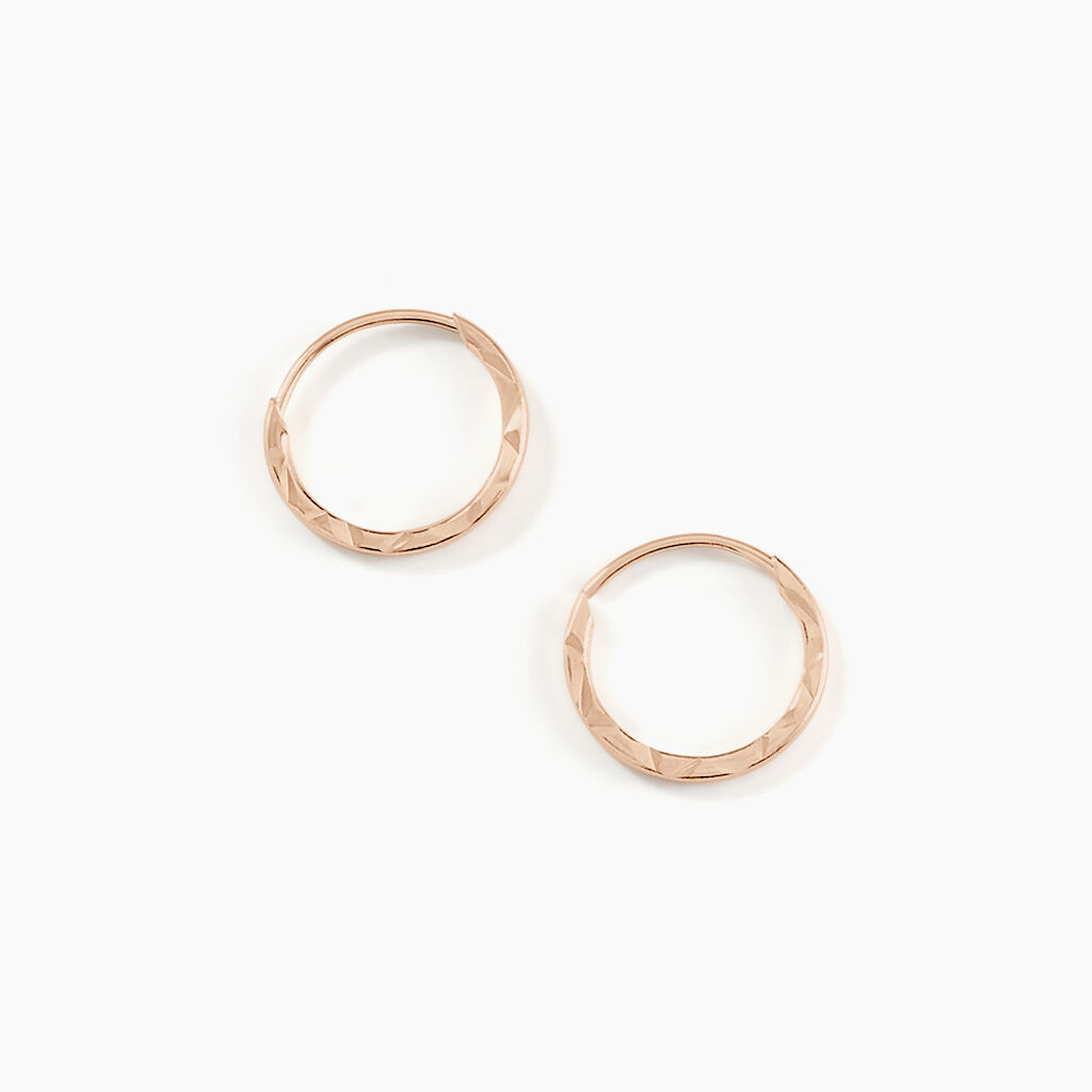Cr&eacute;oles Valerina Or Rose - Cr&eacute;oles Femme | Marc Orian