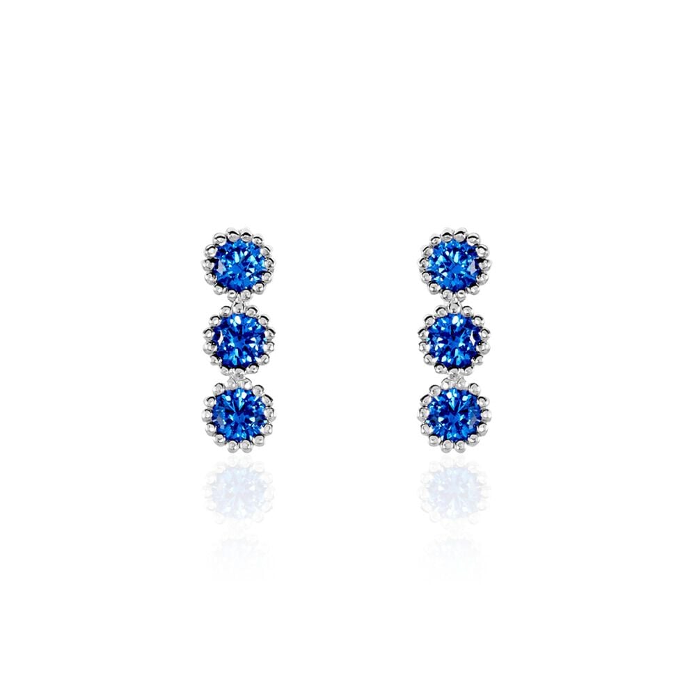 Boucles D'oreilles Puces Kasey Argent Blanc Oxyde De Zirconium - Puces Femme | Marc Orian