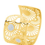 Bracelet Jonc Imagine Florette Strass Acier Jaune Strass - Bracelets joncs Femme | Marc Orian