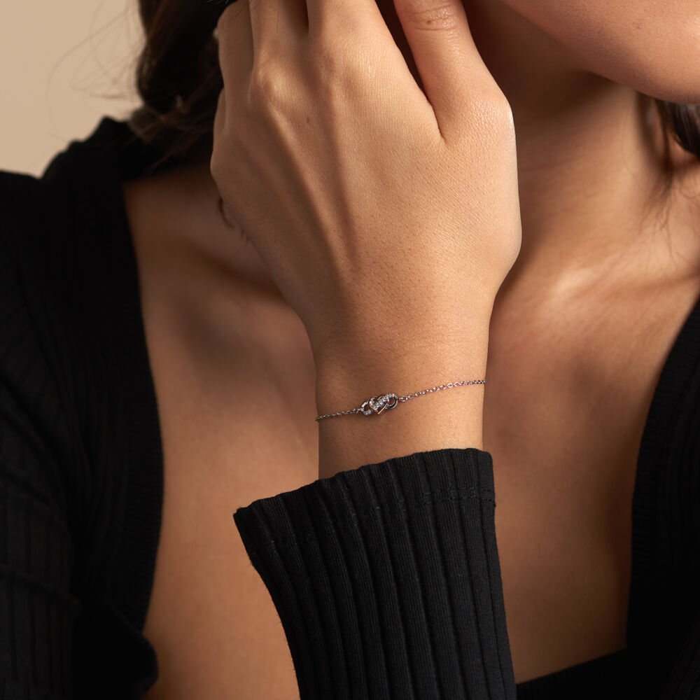 Bracelet Amuri Argent Bicolore Oxyde De Zirconium - Bracelets chaînes Femme | Marc Orian