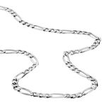 Cha&icirc;ne Vivian Maille Alternee 1/3 Argent Blanc - Chaines Homme | Marc Orian