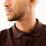 Boucles D'Oreilles Puces Iarfhlaith Or Blanc Oxyde De Zirconium - Puces Homme | Marc Orian