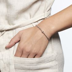 Bracelet Linda Argent Blanc - Bracelets chaînes Femme | Marc Orian