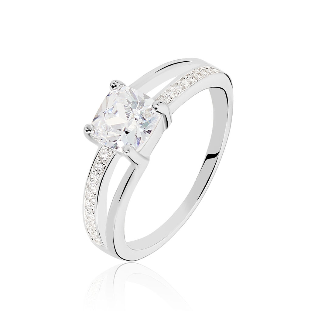 Bague Priscillienne Argent Blanc Oxyde De Zirconium - Solitaires Femme | Marc Orian
