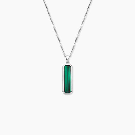 Collier Stones Argent Blanc Malachite - Colliers avec pierres Homme | Marc Orian