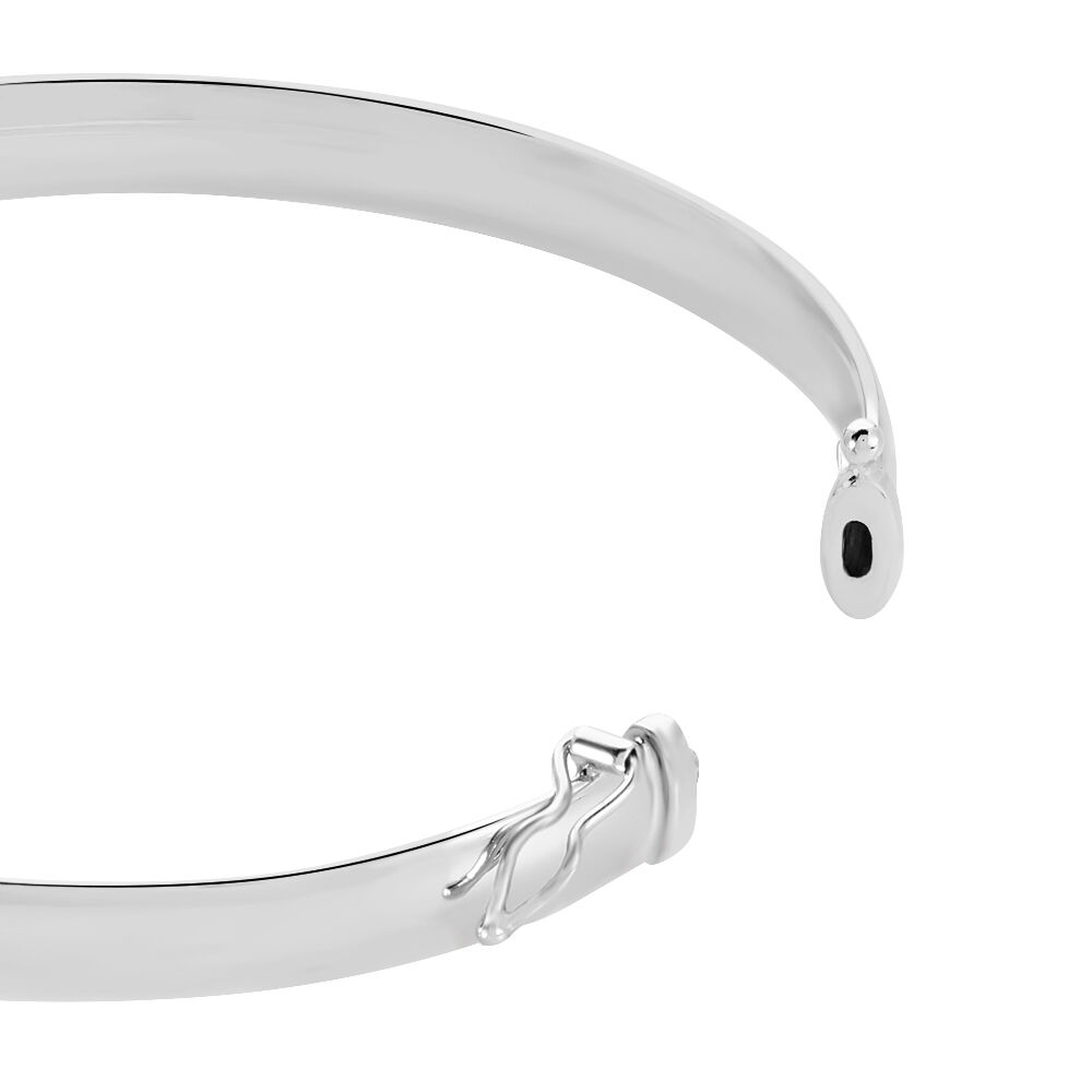 Bracelet Jonc Thaira Argent Blanc - Bracelets joncs Femme | Marc Orian