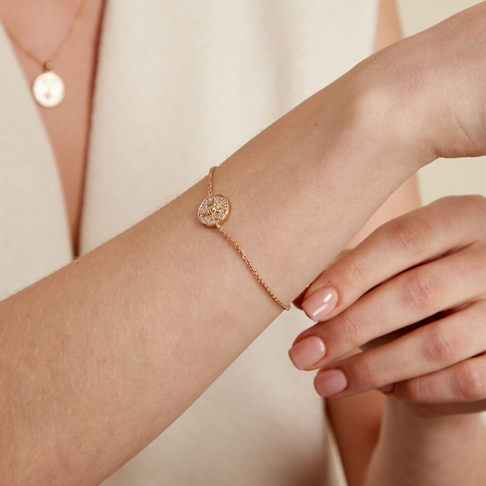 Bracelet Abelha Plaqué Or Jaune Oxyde De Zirconium - Bracelets Medailles Femme | Marc Orian