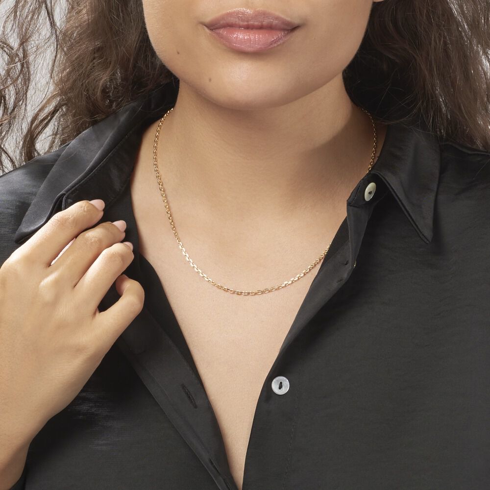 Chaîne Igoa Maille Forçat Diamantee Or Jaune - Chaines Femme | Marc Orian