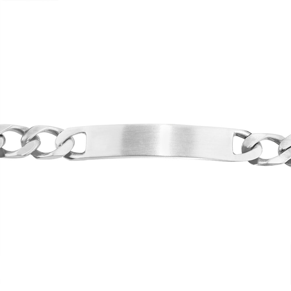 Bracelet Identité Vivian Maille Alternee 1/3 Argent Blanc - Gourmettes Homme | Marc Orian