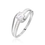 Bague Armelle Or Blanc Oxyde - Solitaires Femme | Marc Orian