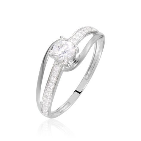 Bague Armelle Or Blanc Oxyde - Solitaires Femme | Marc Orian