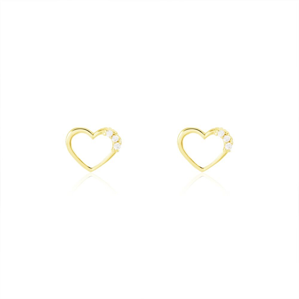Boucles D'oreilles Puces Camomille Or Jaune Oxyde De Zirconium - Puces Enfant | Marc Orian