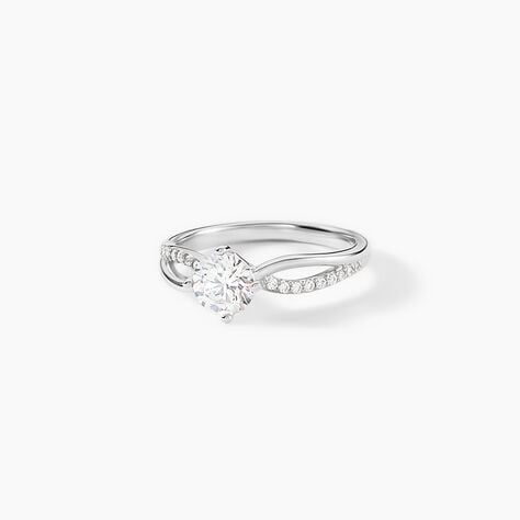 Bague Solitaire Essie Argent Blanc Oxyde De Zirconium - Solitaires Femme | Marc Orian