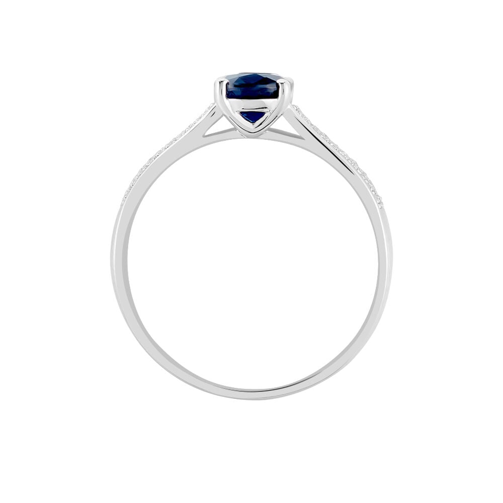 Bague Crista Or Blanc Saphir Et Diamant - Solitaires Femme | Marc Orian