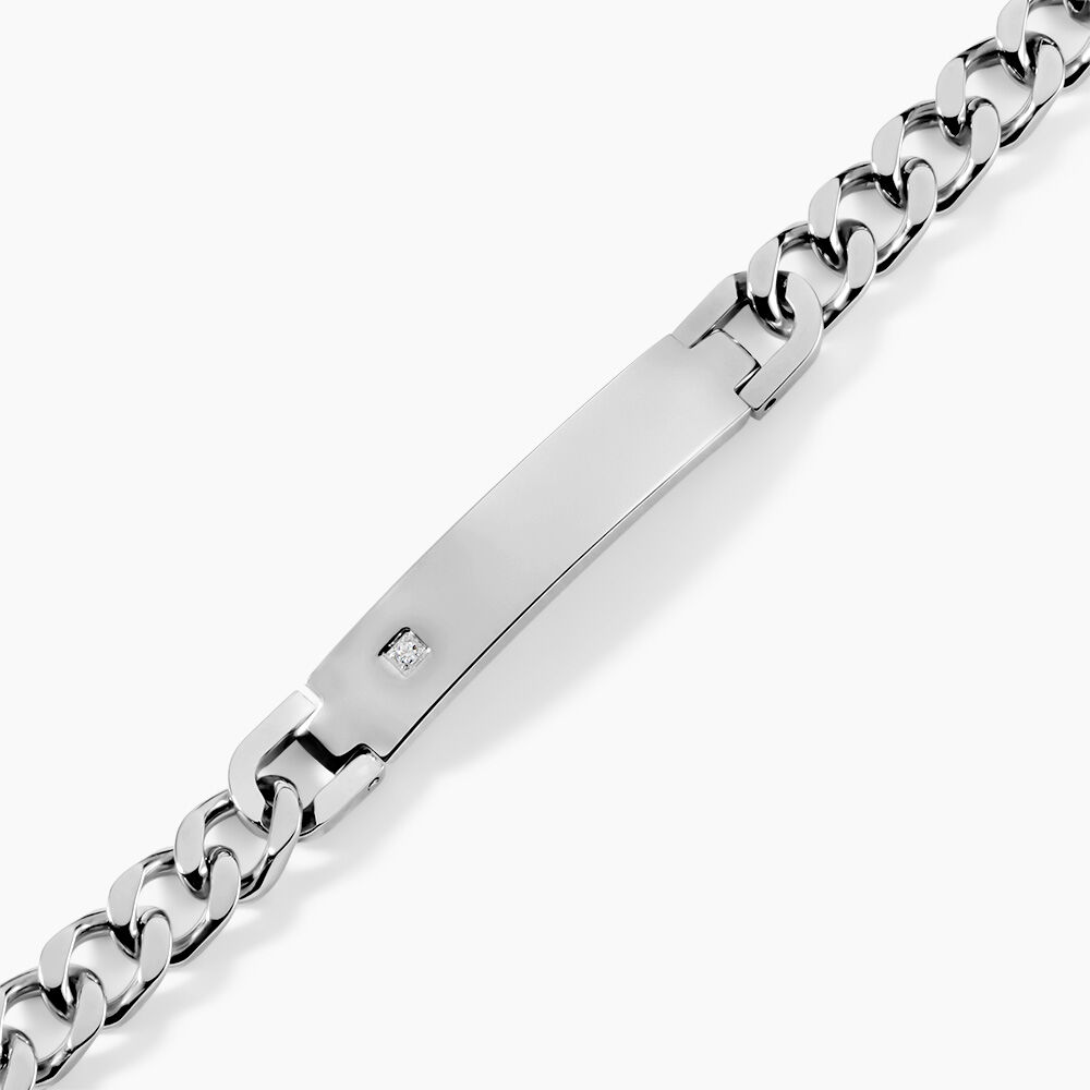Bracelet Hugo Acier Blanc - Gourmettes Homme | Marc Orian