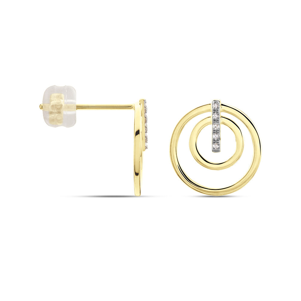 Boucles D'oreilles Pendantes Or Jaune Agafya Diamants - Pendantes Femme | Marc Orian